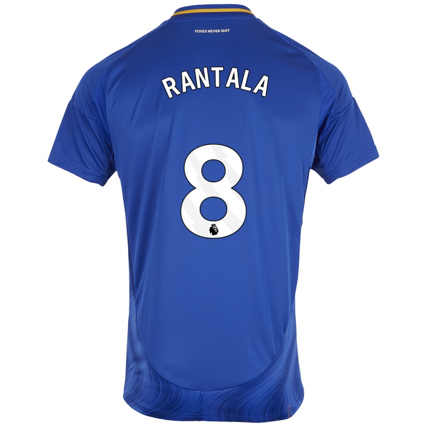 Niño Camiseta Jutta Rantala #8 Azul Blanco 1ª Equipación 2024/25 La Camisa Argentina