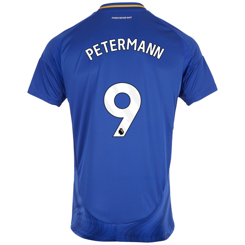 Niño Camiseta Lena Petermann #9 Azul Blanco 1ª Equipación 2024/25 La Camisa Argentina