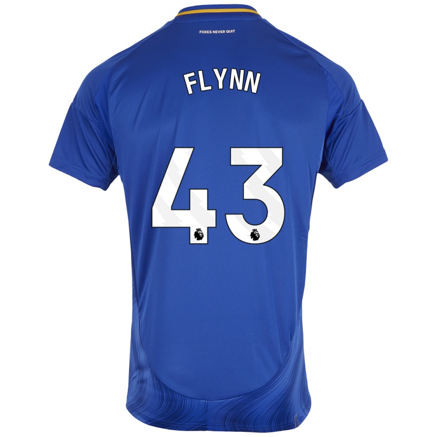 Niño Camiseta Shane Flynn #43 Azul Blanco 1ª Equipación 2024/25 La Camisa Argentina