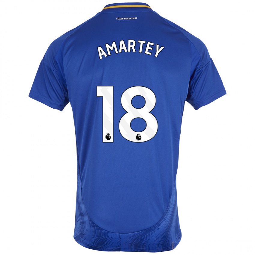 Niño Camiseta Daniel Amartey #18 Azul Blanco 1ª Equipación 2024/25 La Camisa Argentina