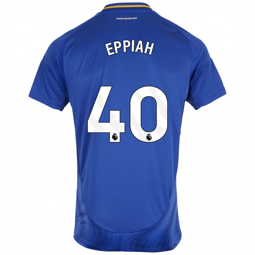 Niño Camiseta Josh Eppiah #40 Azul Blanco 1ª Equipación 2024/25 La Camisa Argentina