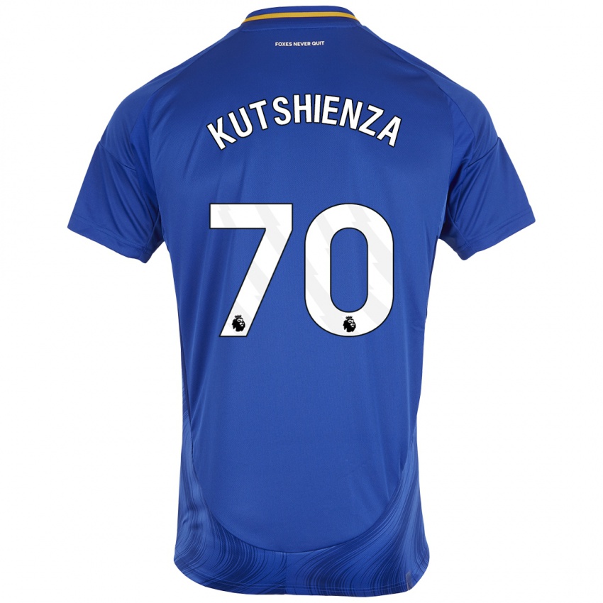 Niño Camiseta Jesper Kutshienza #70 Azul Blanco 1ª Equipación 2024/25 La Camisa Argentina