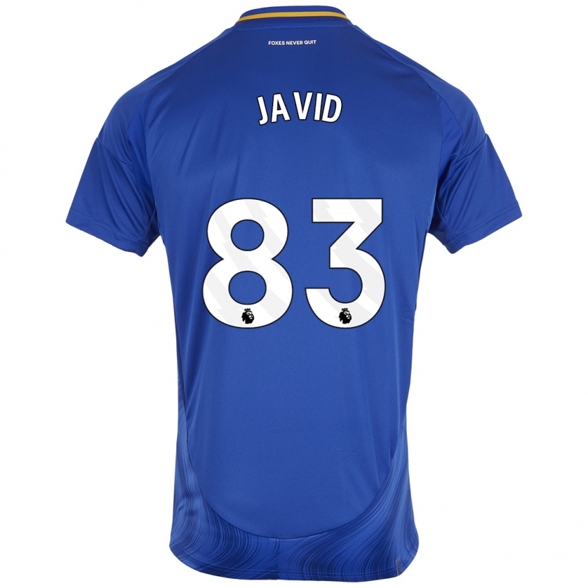 Niño Camiseta Abdullah Javid #83 Azul Blanco 1ª Equipación 2024/25 La Camisa Argentina