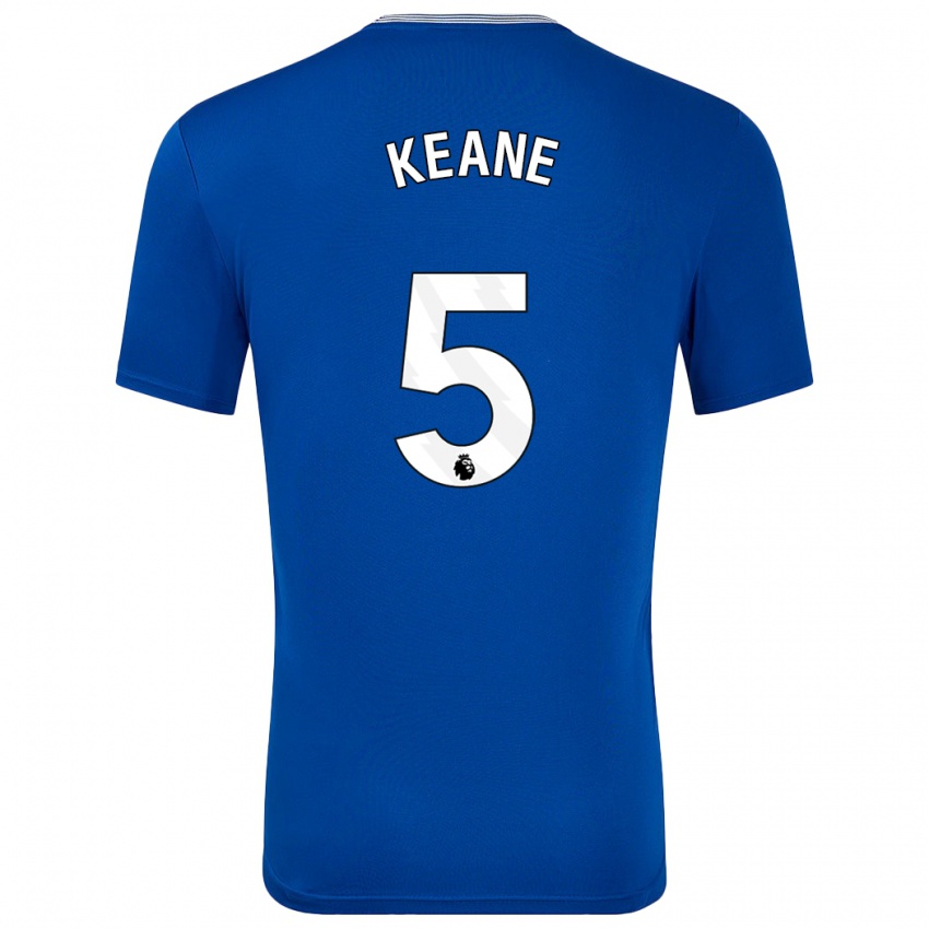 Niño Camiseta Michael Keane #5 Azul Con 1ª Equipación 2024/25 La Camisa Argentina