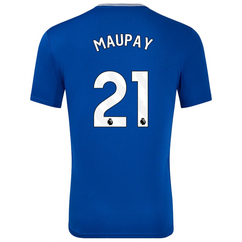 Niño Camiseta Neal Maupay #21 Azul Con 1ª Equipación 2024/25 La Camisa Argentina