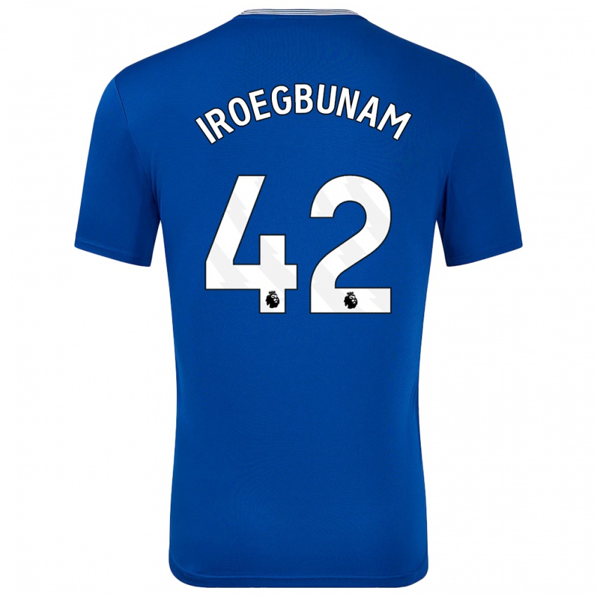 Niño Camiseta Tim Iroegbunam #42 Azul Con 1ª Equipación 2024/25 La Camisa Argentina