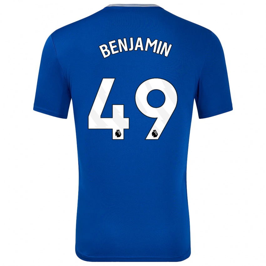 Niño Camiseta Omari Benjamin #49 Azul Con 1ª Equipación 2024/25 La Camisa Argentina