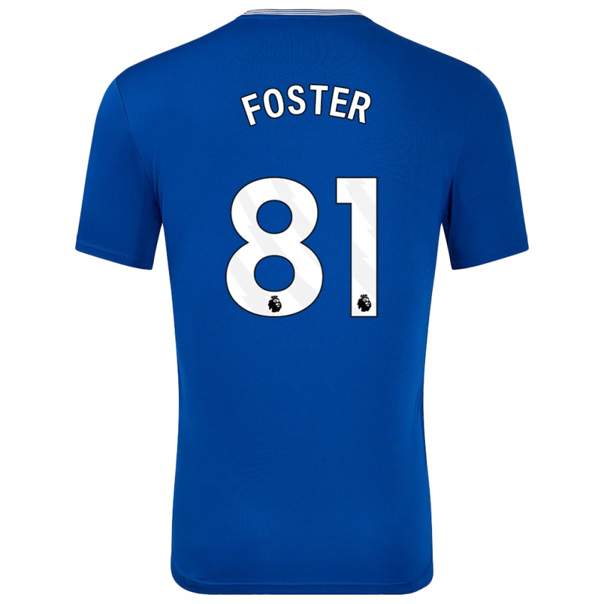 Niño Camiseta Harvey Foster #81 Azul Con 1ª Equipación 2024/25 La Camisa Argentina