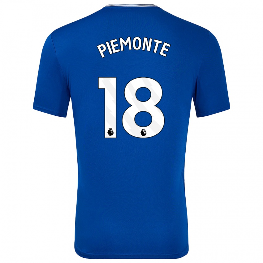 Niño Camiseta Martina Piemonte #18 Azul Con 1ª Equipación 2024/25 La Camisa Argentina