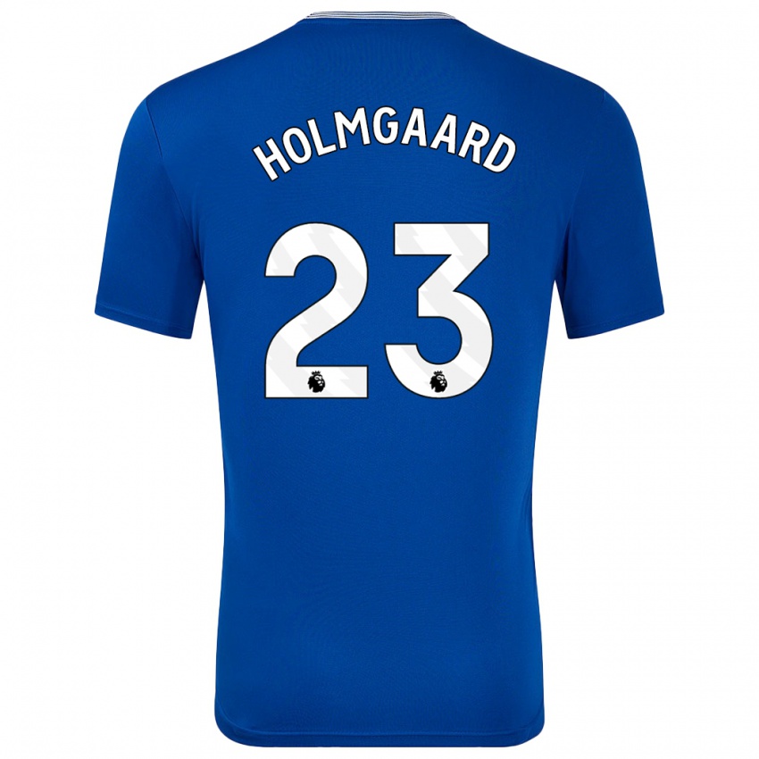 Niño Camiseta Sara Holmgaard #23 Azul Con 1ª Equipación 2024/25 La Camisa Argentina