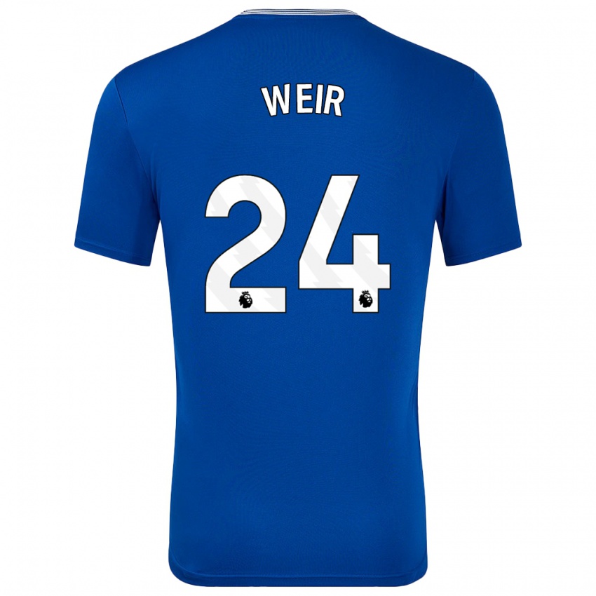 Niño Camiseta Kenzie Weir #24 Azul Con 1ª Equipación 2024/25 La Camisa Argentina