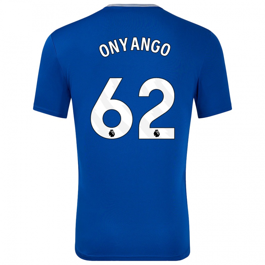 Niño Camiseta Tyler Onyango #62 Azul Con 1ª Equipación 2024/25 La Camisa Argentina