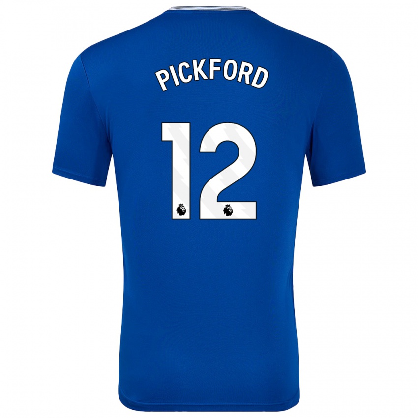 Niño Camiseta Jordan Pickford #12 Azul Con 1ª Equipación 2024/25 La Camisa Argentina