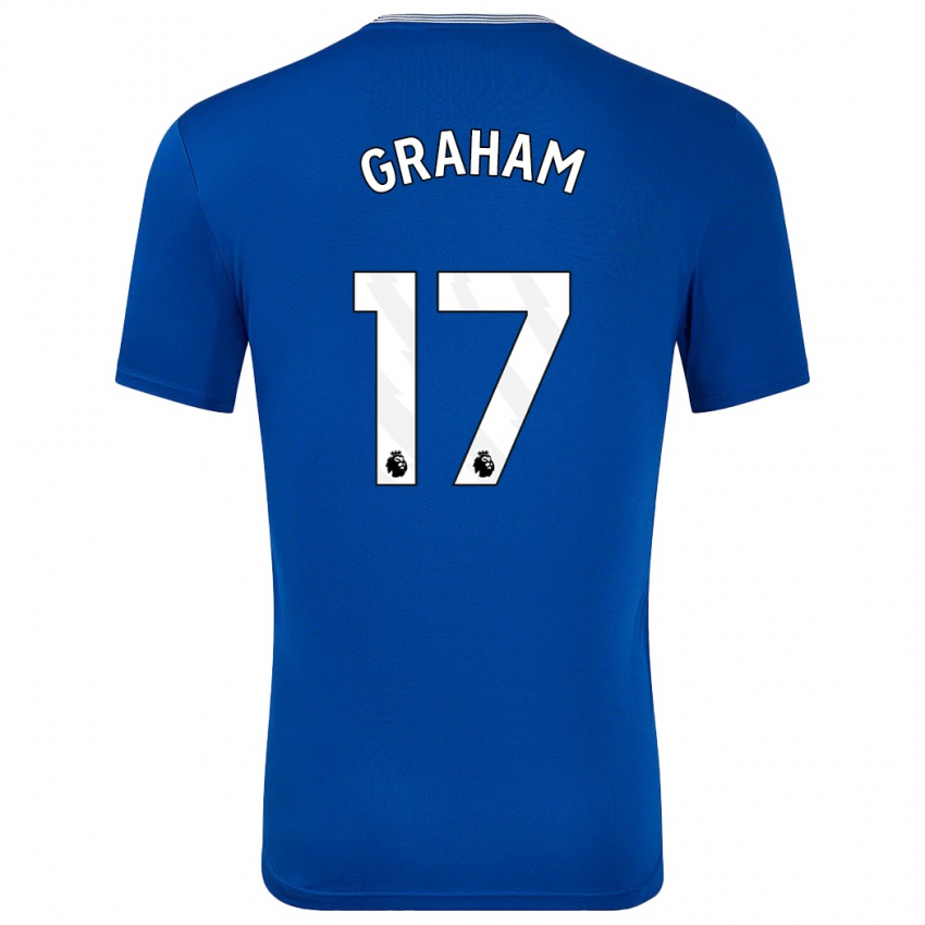 Niño Camiseta Lucy Graham #17 Azul Con 1ª Equipación 2024/25 La Camisa Argentina