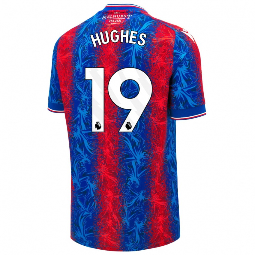 Niño Camiseta Will Hughes #19 Rayas Rojas Y Azules 1ª Equipación 2024/25 La Camisa Argentina