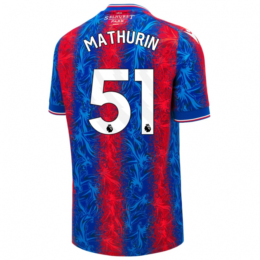 Niño Camiseta Roshaun Mathurin #51 Rayas Rojas Y Azules 1ª Equipación 2024/25 La Camisa Argentina