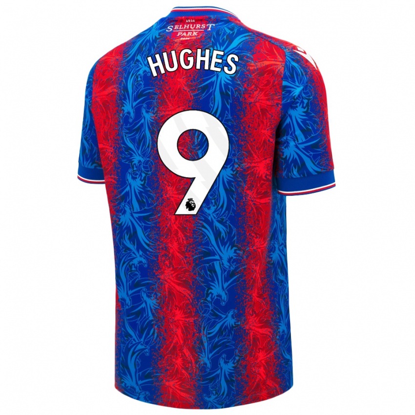 Niño Camiseta Elise Hughes #9 Rayas Rojas Y Azules 1ª Equipación 2024/25 La Camisa Argentina