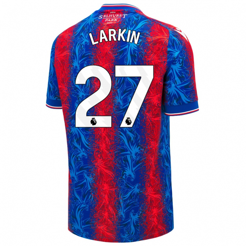 Niño Camiseta Abbie Larkin #27 Rayas Rojas Y Azules 1ª Equipación 2024/25 La Camisa Argentina