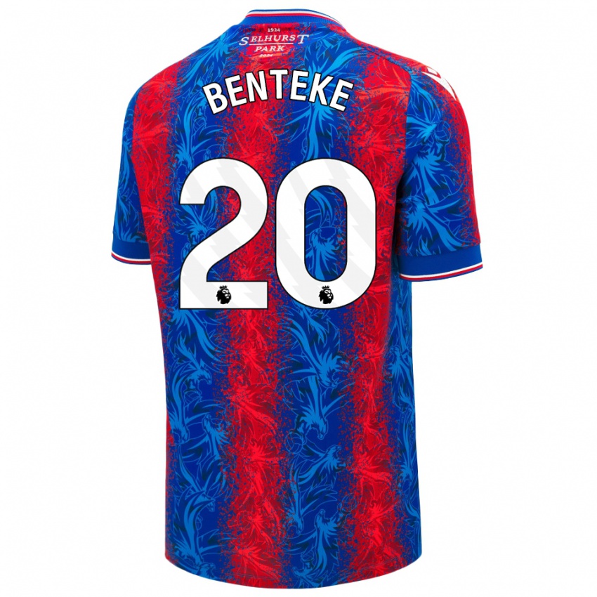 Niño Camiseta Christian Benteke #20 Rayas Rojas Y Azules 1ª Equipación 2024/25 La Camisa Argentina