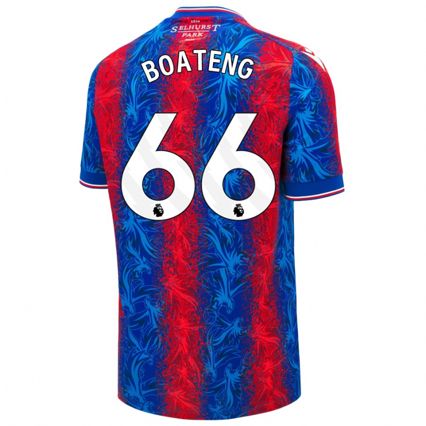 Niño Camiseta David Boateng #66 Rayas Rojas Y Azules 1ª Equipación 2024/25 La Camisa Argentina