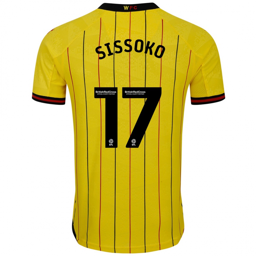 Niño Camiseta Moussa Sissoko #17 Amarillo Negro 1ª Equipación 2024/25 La Camisa Argentina