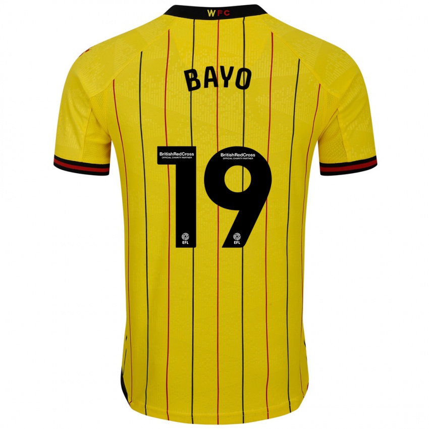 Niño Camiseta Vakoun Bayo #19 Amarillo Negro 1ª Equipación 2024/25 La Camisa Argentina