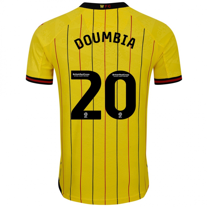 Niño Camiseta Mamadou Doumbia #20 Amarillo Negro 1ª Equipación 2024/25 La Camisa Argentina