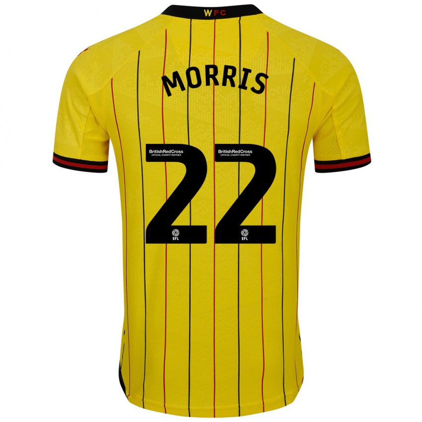 Niño Camiseta James Morris #22 Amarillo Negro 1ª Equipación 2024/25 La Camisa Argentina