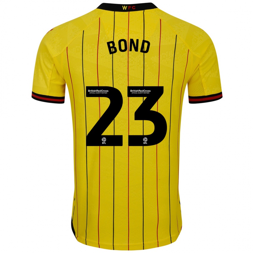 Niño Camiseta Jonathan Bond #23 Amarillo Negro 1ª Equipación 2024/25 La Camisa Argentina