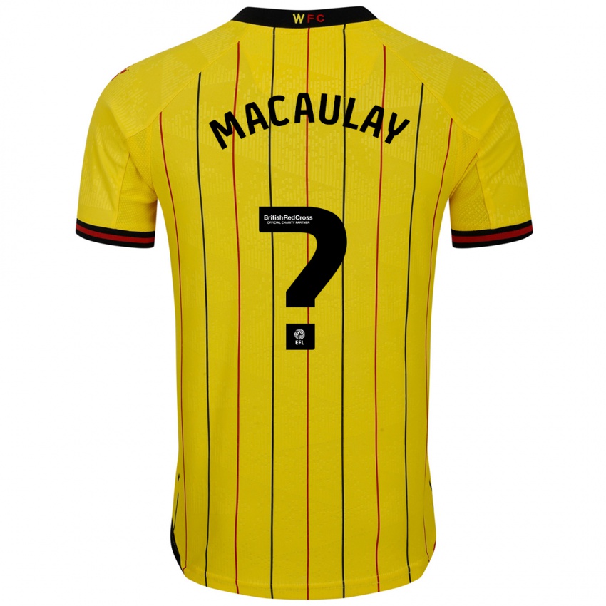 Niño Camiseta Jonathan Macaulay #0 Amarillo Negro 1ª Equipación 2024/25 La Camisa Argentina