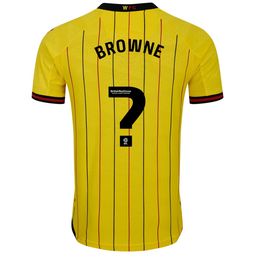 Niño Camiseta Roraigh Browne #0 Amarillo Negro 1ª Equipación 2024/25 La Camisa Argentina