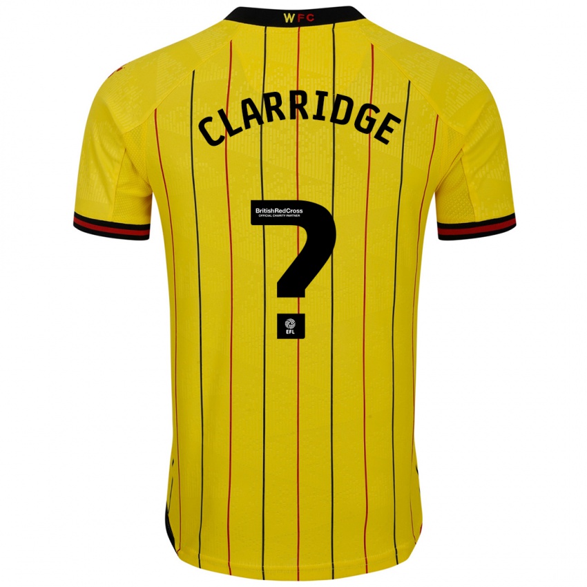 Niño Camiseta James Clarridge #0 Amarillo Negro 1ª Equipación 2024/25 La Camisa Argentina