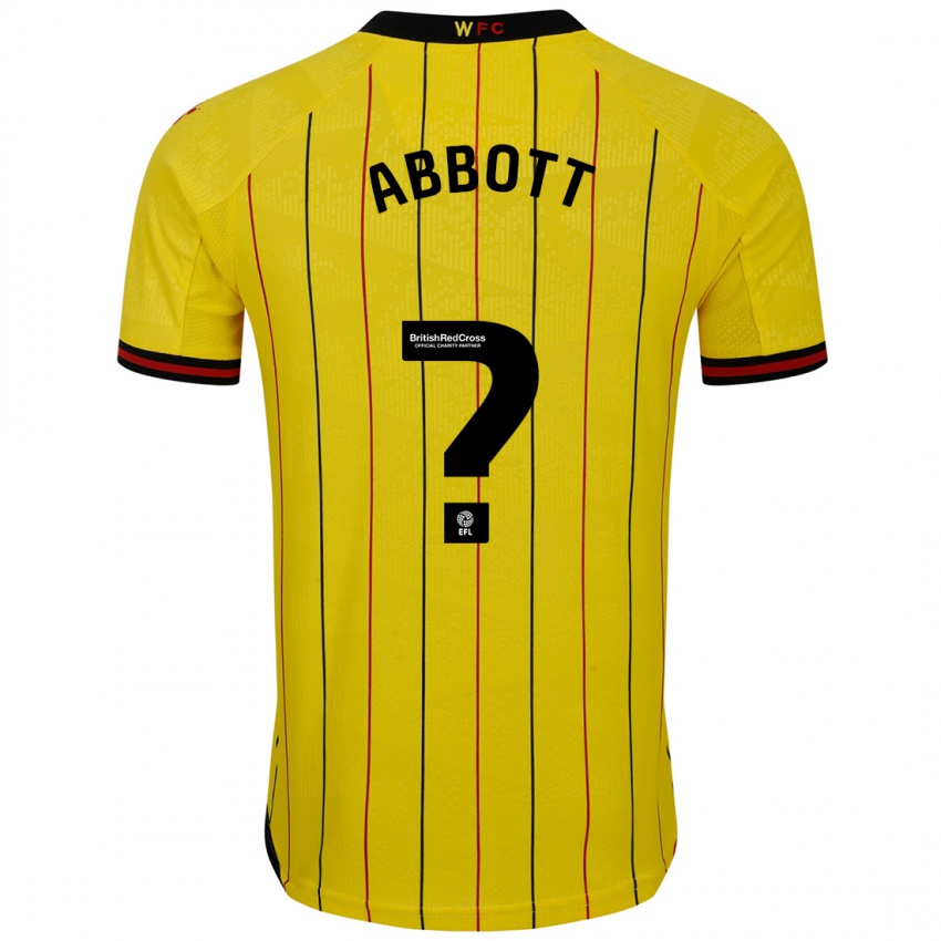 Niño Camiseta George Abbott #0 Amarillo Negro 1ª Equipación 2024/25 La Camisa Argentina