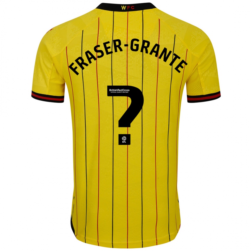 Niño Camiseta Zak Fraser-Grante #0 Amarillo Negro 1ª Equipación 2024/25 La Camisa Argentina