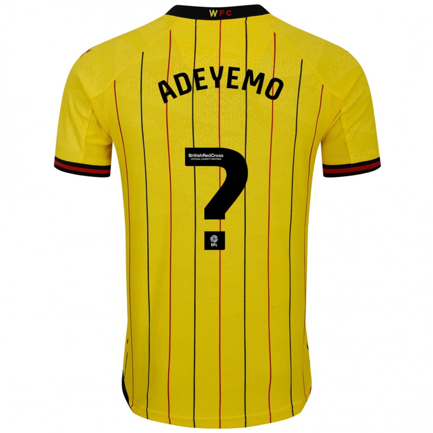 Niño Camiseta Tobi Adeyemo #0 Amarillo Negro 1ª Equipación 2024/25 La Camisa Argentina