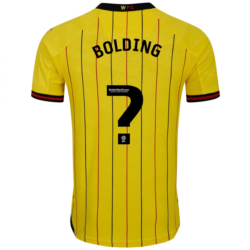 Niño Camiseta Charlie Bolding #0 Amarillo Negro 1ª Equipación 2024/25 La Camisa Argentina