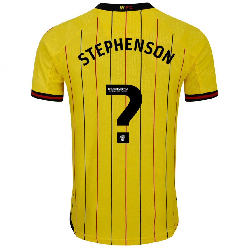 Niño Camiseta Ollie Stephenson #0 Amarillo Negro 1ª Equipación 2024/25 La Camisa Argentina