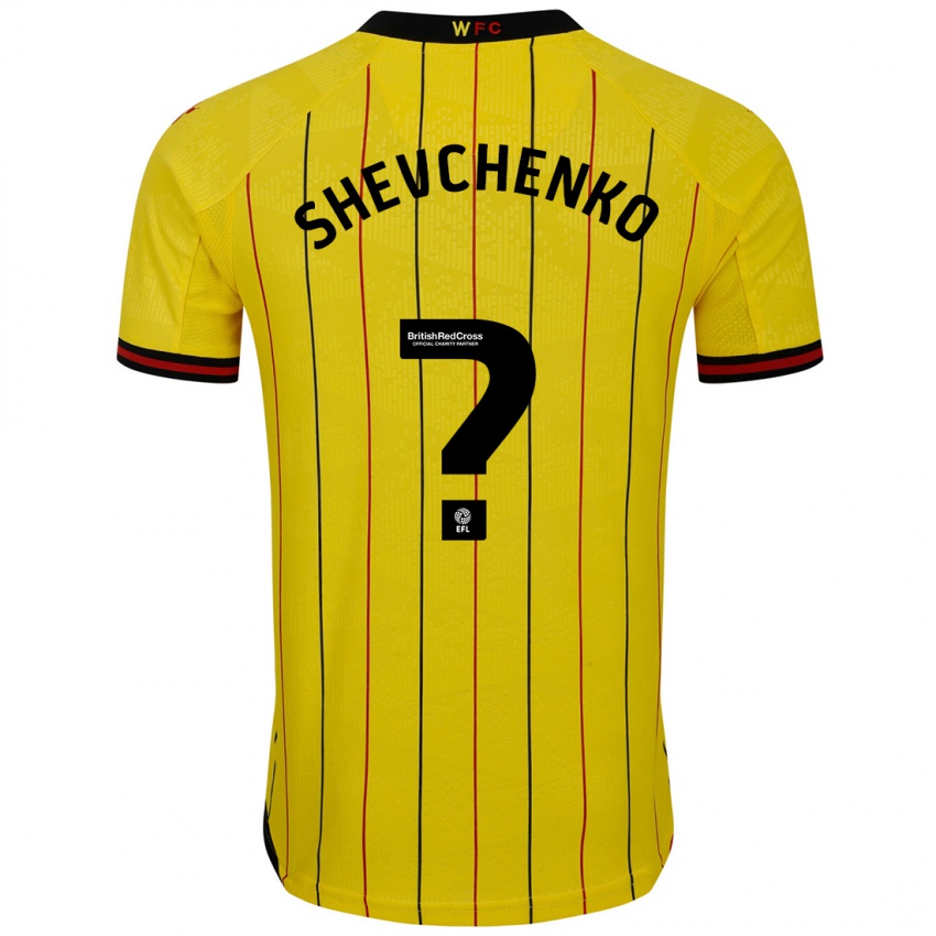 Niño Camiseta Kristian Shevchenko #0 Amarillo Negro 1ª Equipación 2024/25 La Camisa Argentina