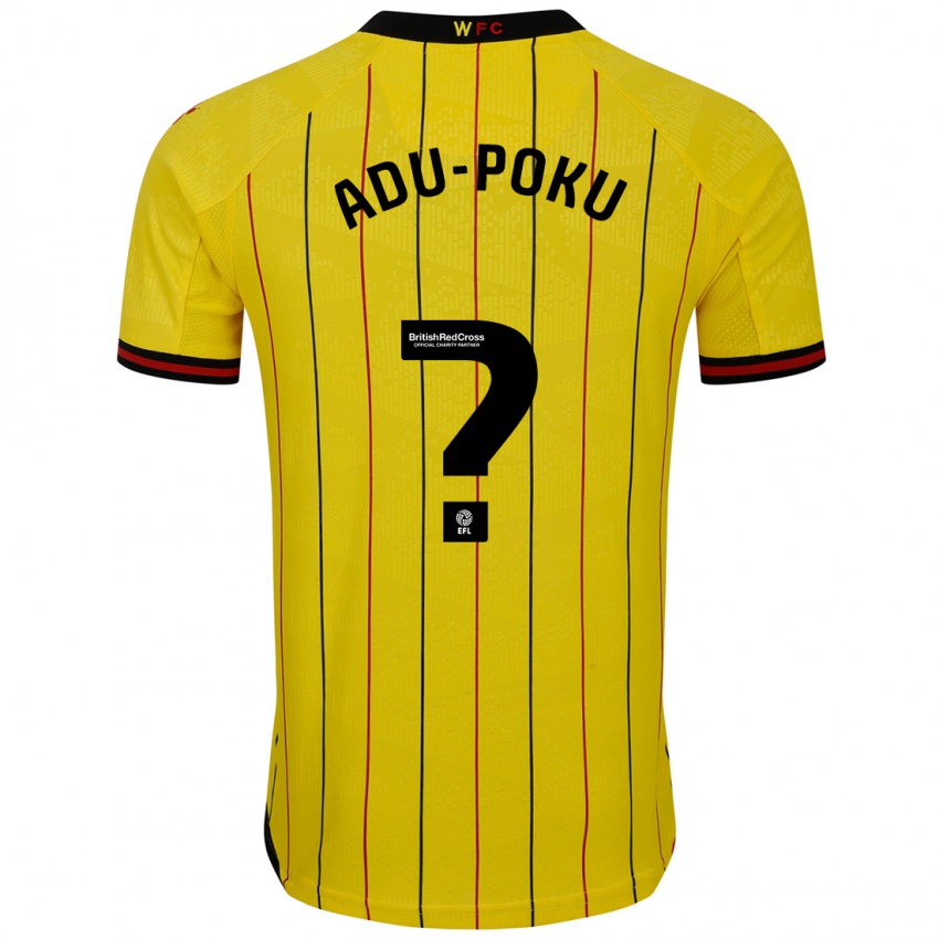 Niño Camiseta Michael Adu-Poku #0 Amarillo Negro 1ª Equipación 2024/25 La Camisa Argentina