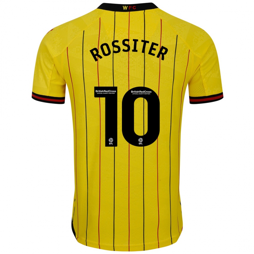 Niño Camiseta Annie Rossiter #10 Amarillo Negro 1ª Equipación 2024/25 La Camisa Argentina