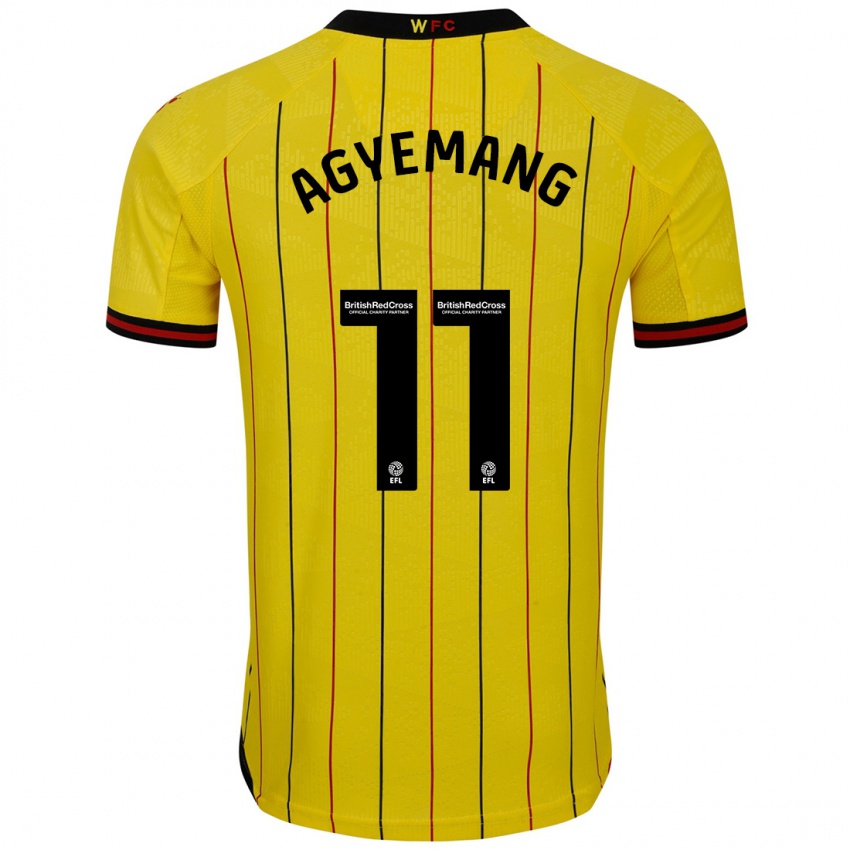 Niño Camiseta Michelle Agyemang #11 Amarillo Negro 1ª Equipación 2024/25 La Camisa Argentina