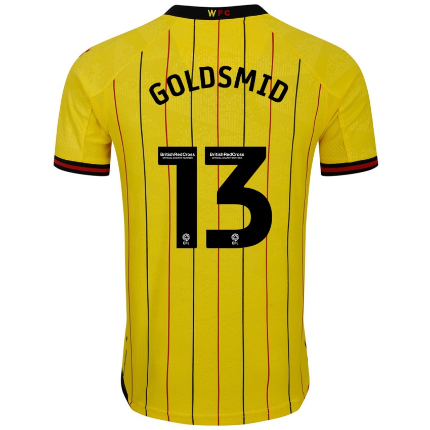 Niño Camiseta Jacqui Goldsmid #13 Amarillo Negro 1ª Equipación 2024/25 La Camisa Argentina