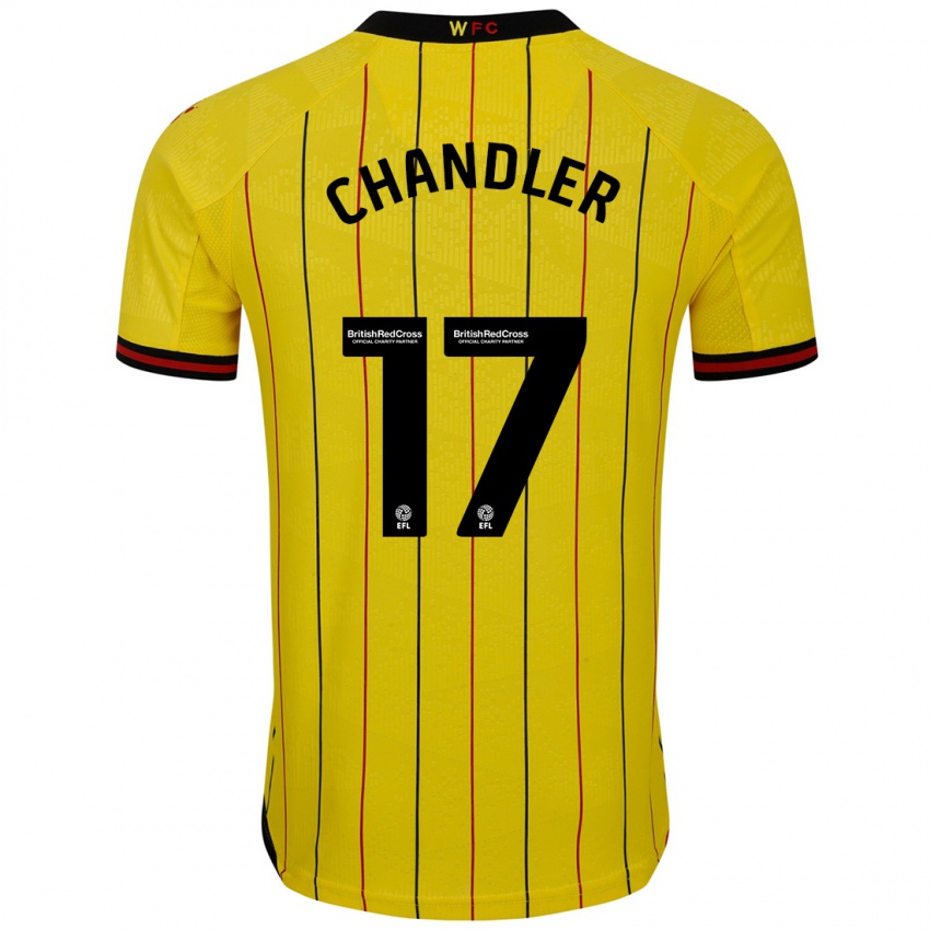 Niño Camiseta Megan Chandler #17 Amarillo Negro 1ª Equipación 2024/25 La Camisa Argentina