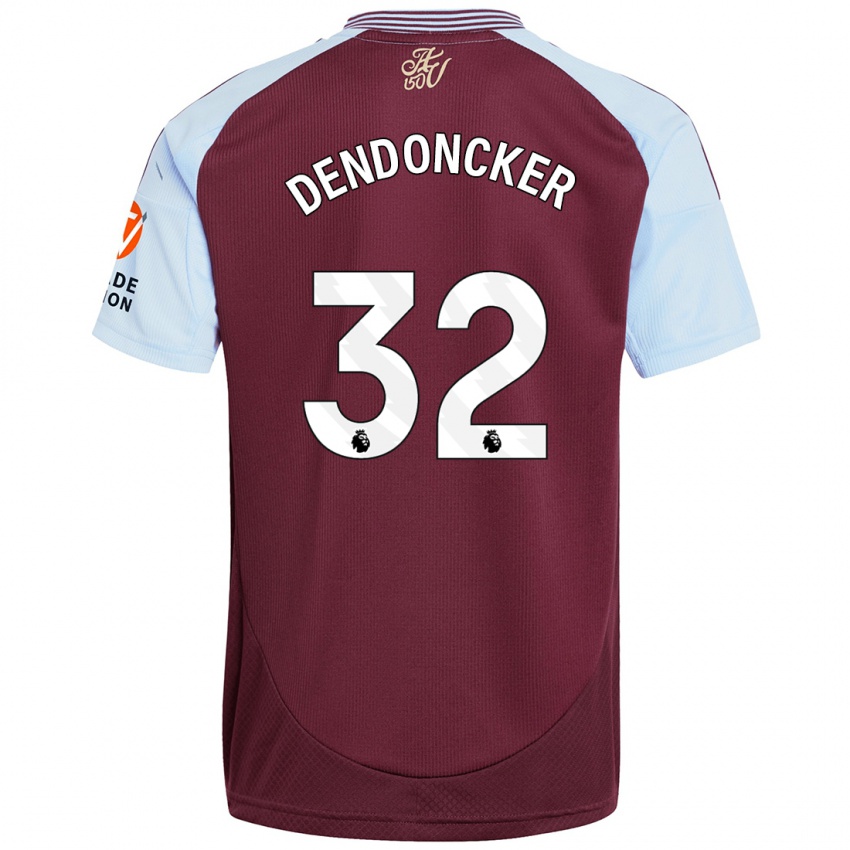 Niño Camiseta Leander Dendoncker #32 Borgoña Azul Cielo 1ª Equipación 2024/25 La Camisa Argentina