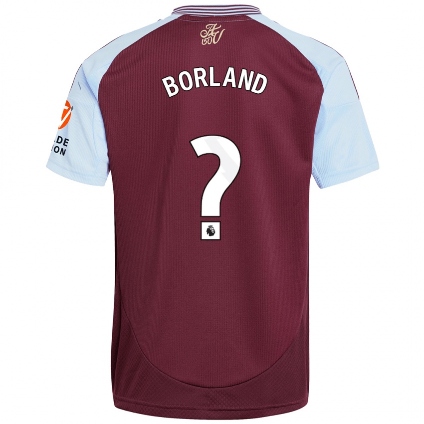 Niño Camiseta Aidan Borland #0 Borgoña Azul Cielo 1ª Equipación 2024/25 La Camisa Argentina