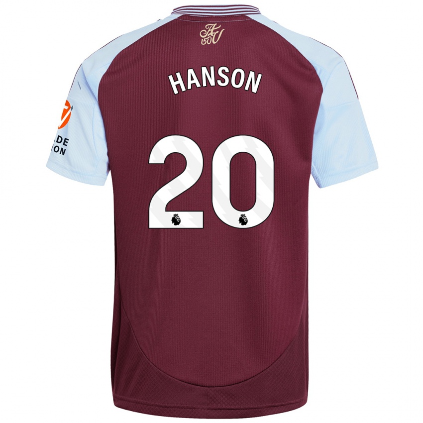 Niño Camiseta Kirsty Hanson #20 Borgoña Azul Cielo 1ª Equipación 2024/25 La Camisa Argentina