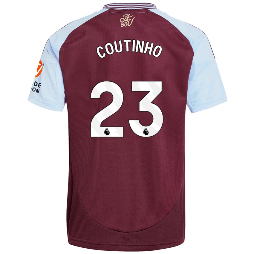 Niño Camiseta Philippe Coutinho #23 Borgoña Azul Cielo 1ª Equipación 2024/25 La Camisa Argentina