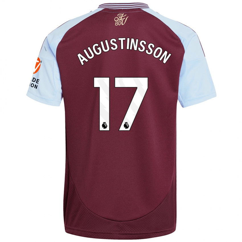 Niño Camiseta Ludwig Augustinsson #17 Borgoña Azul Cielo 1ª Equipación 2024/25 La Camisa Argentina