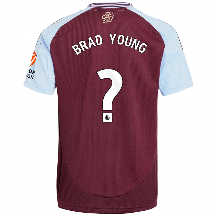 Niño Camiseta Brad Young #0 Borgoña Azul Cielo 1ª Equipación 2024/25 La Camisa Argentina