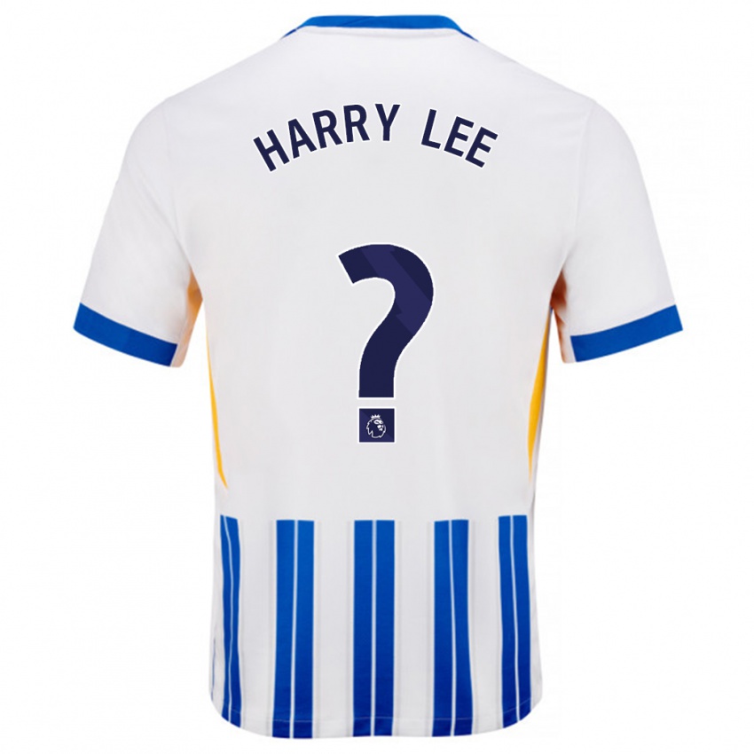 Niño Camiseta Harry Lee #0 Blanco Azul Rayas 1ª Equipación 2024/25 La Camisa Argentina